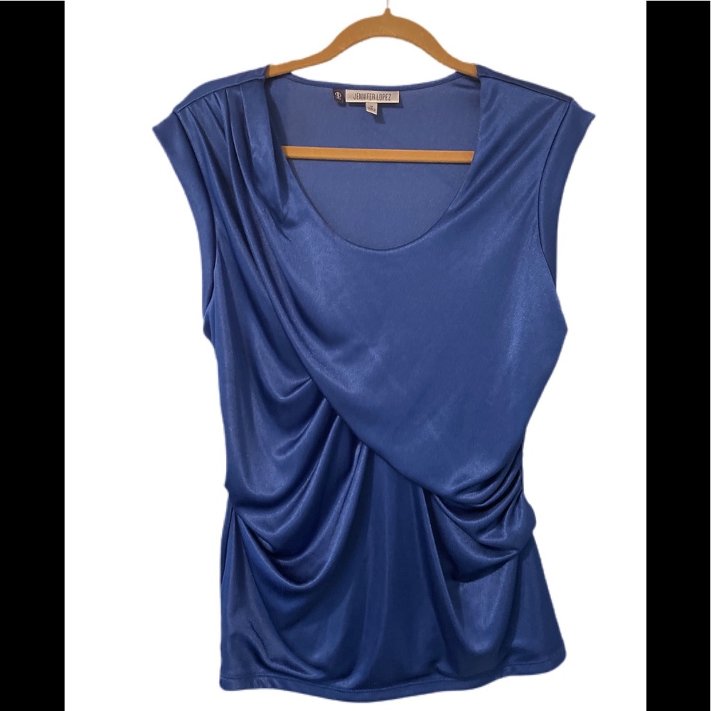 🌼 Jennifer Lopez royal blue sleeveless blouse size M